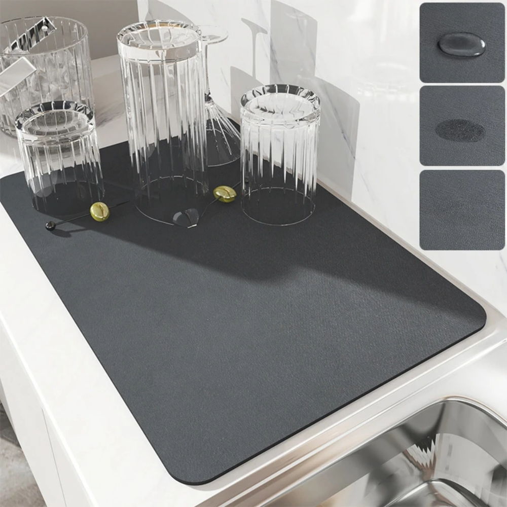 🧼✨Tapete Absorbente Para Cocina Escurridor De Platos 50 X40cm💧🍽️