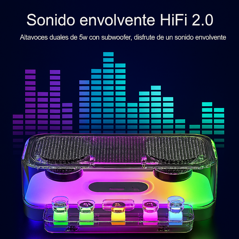 Parlante Bluetooth Z6 RGB Gamer Con Teclas Mecánicas Portátil