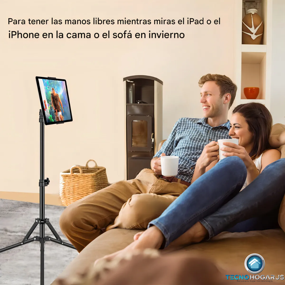 Soporte Trípode Para iPad Table Ajustable 1.50cm 10 Pulgadas Color Negro TecnoHogarJS