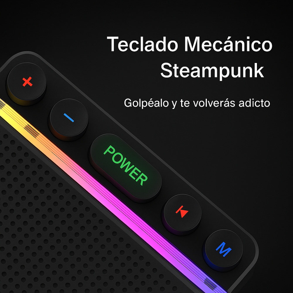 Parlante Bluetooth Z6 RGB Gamer Con Teclas Mecánicas Portátil
