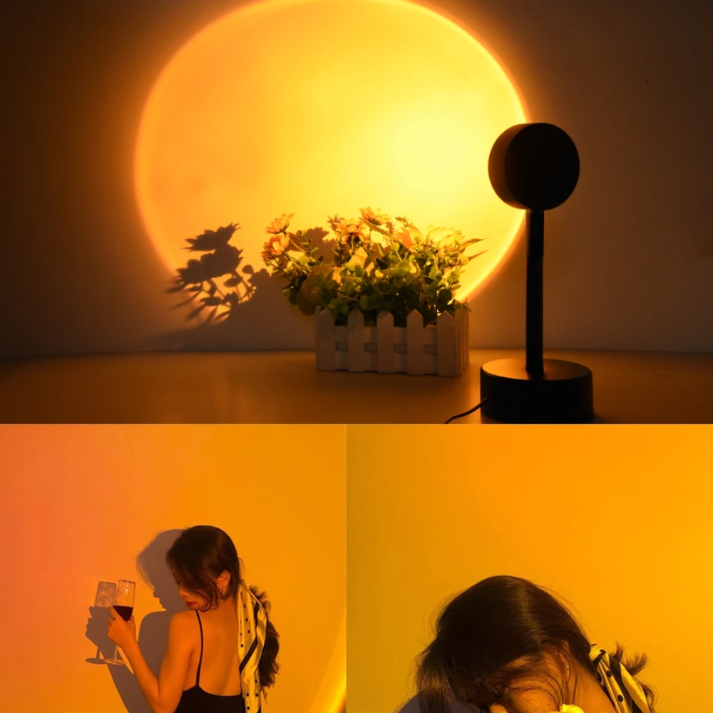 🌅🎉Lampara Sunset Rgb Efecto Atardecer Decoracion Videos Tiktok🌈✨