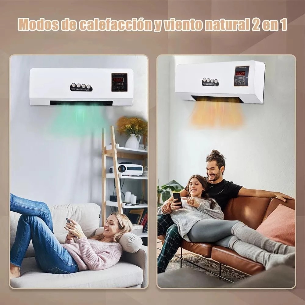 Calentador De Ambiente y Ventilador 2000w Portátil Con Control