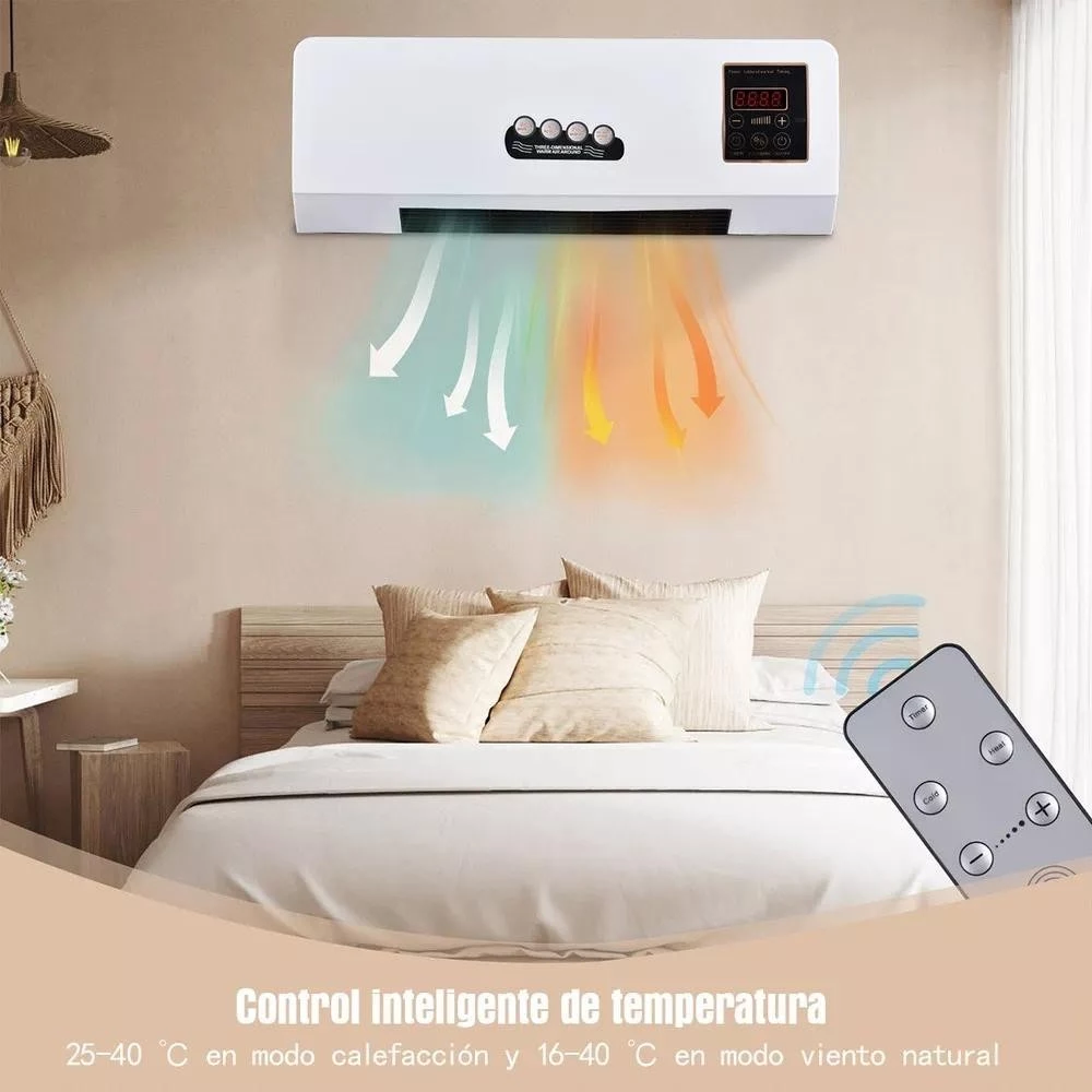 Calentador De Ambiente y Ventilador 2000w Portátil Con Control
