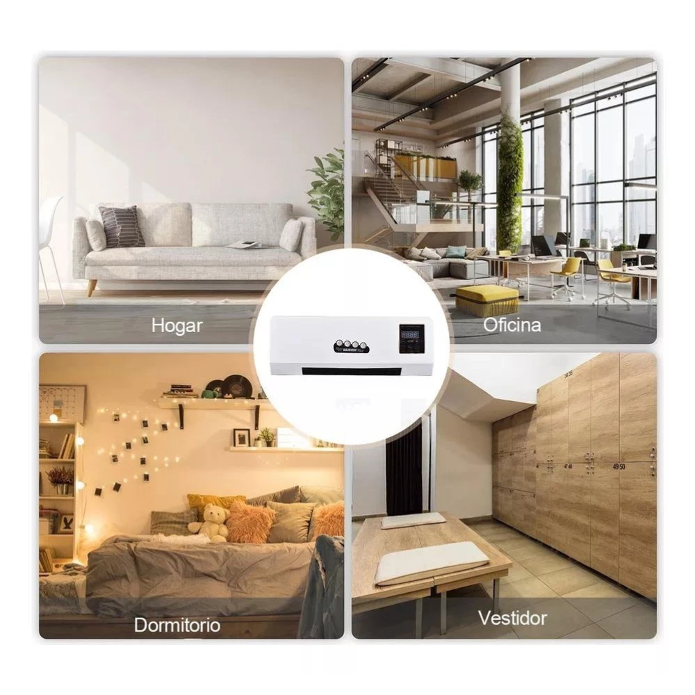 Calentador De Ambiente y Ventilador 2000w Portátil Con Control