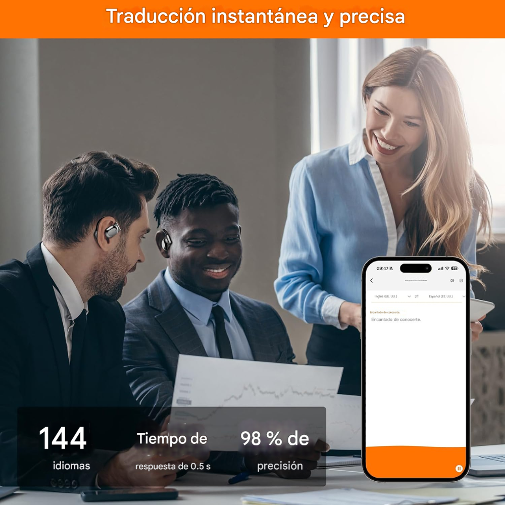 Audifonos Traductores Idiomas Tiempo Real Bluetooth 3 En 1