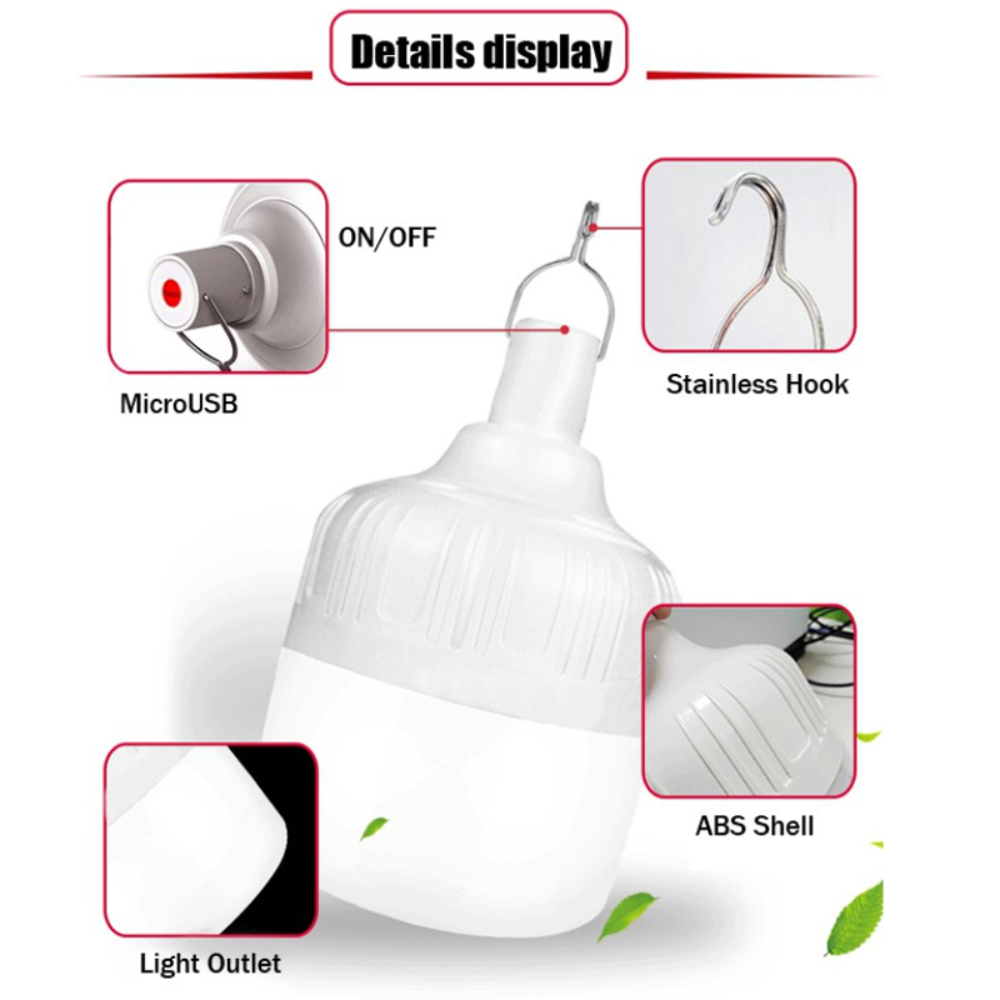 Bombillo Led Recargable Lampara De Emergencia 100w