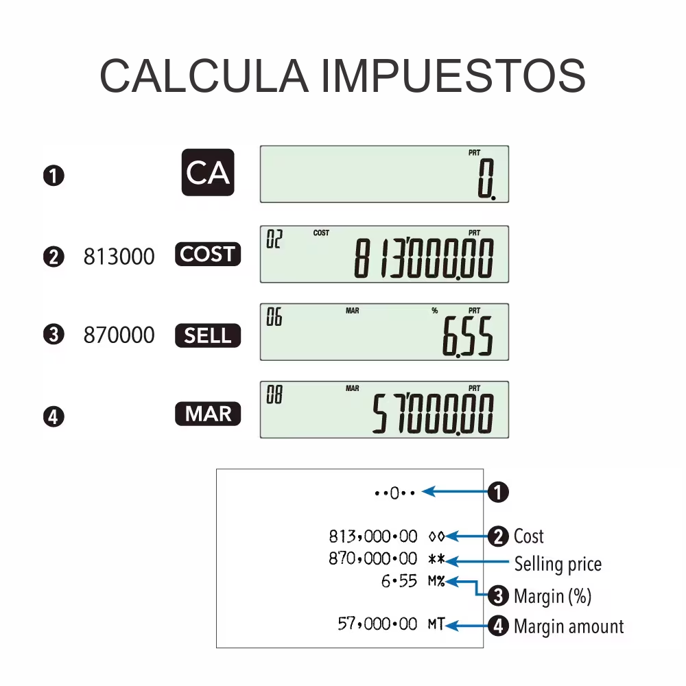 🧮🖨️Calculadora Casio Con Impresora Hr-8rc Reprint Check📋🖨️