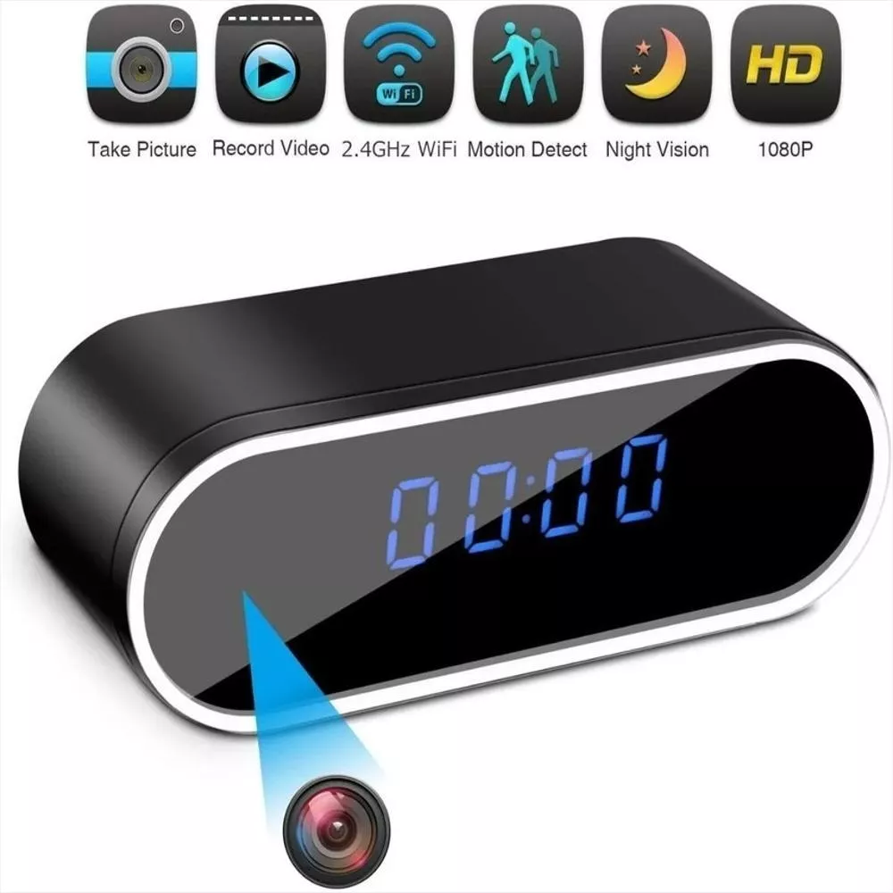 Camara Espia Reloj De Mesa Hd 1080p Wifi Hogar Negocio