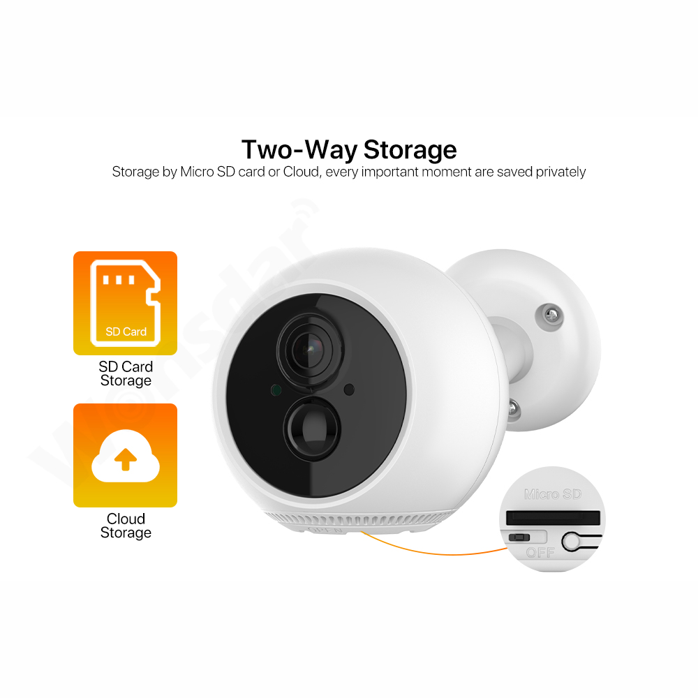 Cámara Para Exteriores Recargable Inalámbrica 3mp Ip66 Tuya