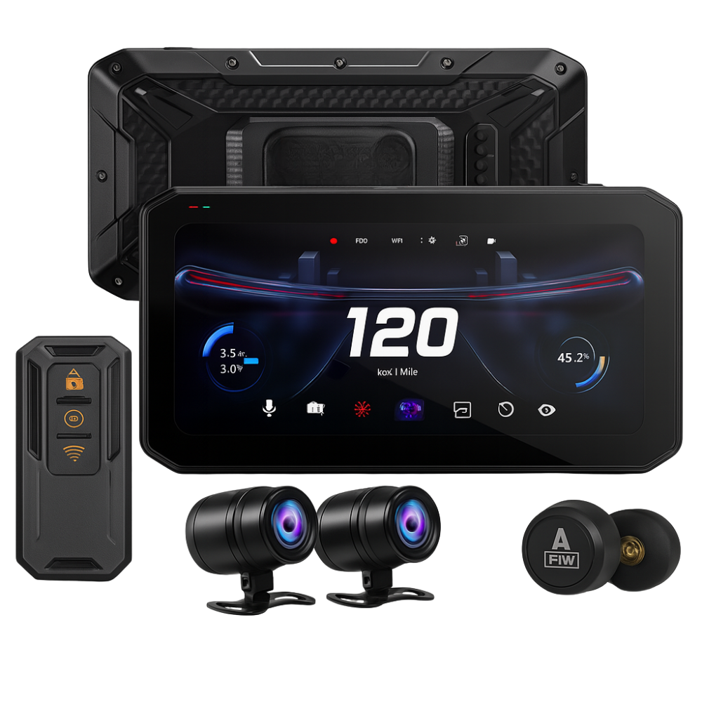 Usb Carplay Dvr Portátil Motos Camaras 2k Wifi Bluetooth Gps