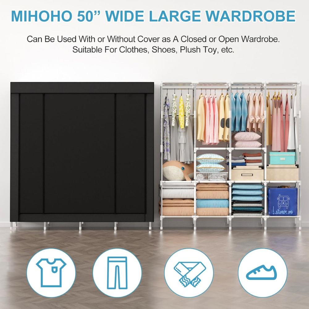 Closet Armario Para Ropa Organizador 10 Estantes 1.70cm Alto