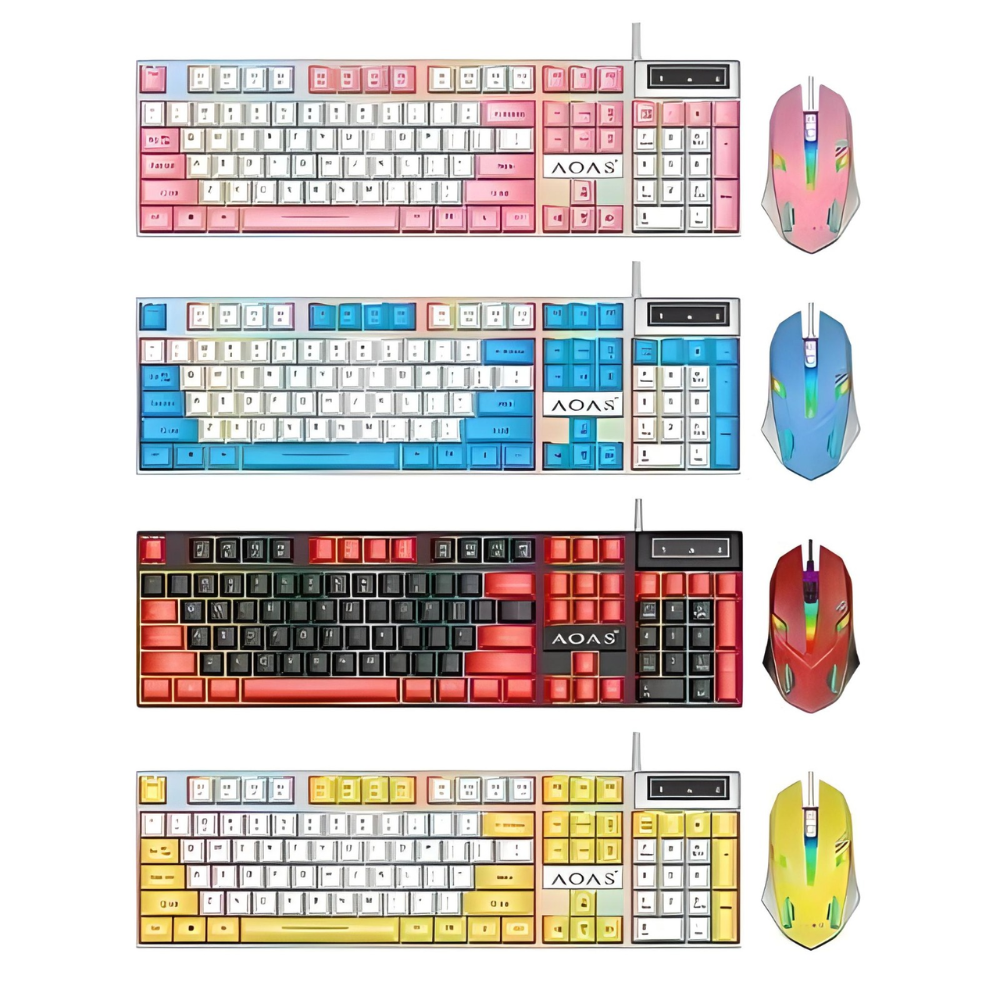 Combo Teclado Y Mouse Retroiluminado M450 Rgb Full Color