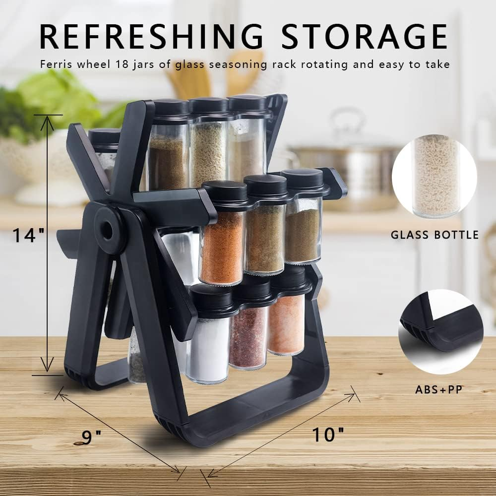 Condimentero Giratorio Especias Con 18 Frascos Rack Spice