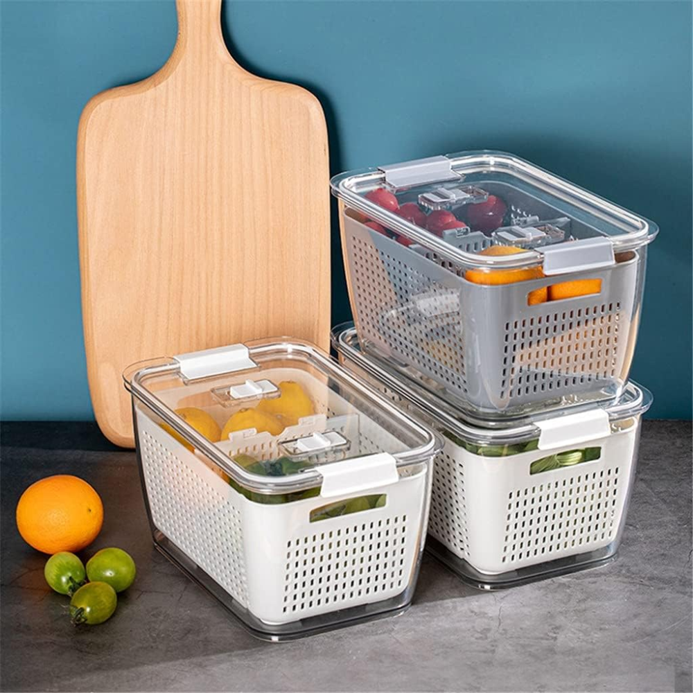 Contenedor Grande Para Frutas y Verduras Almacenaje Para Refrigerador