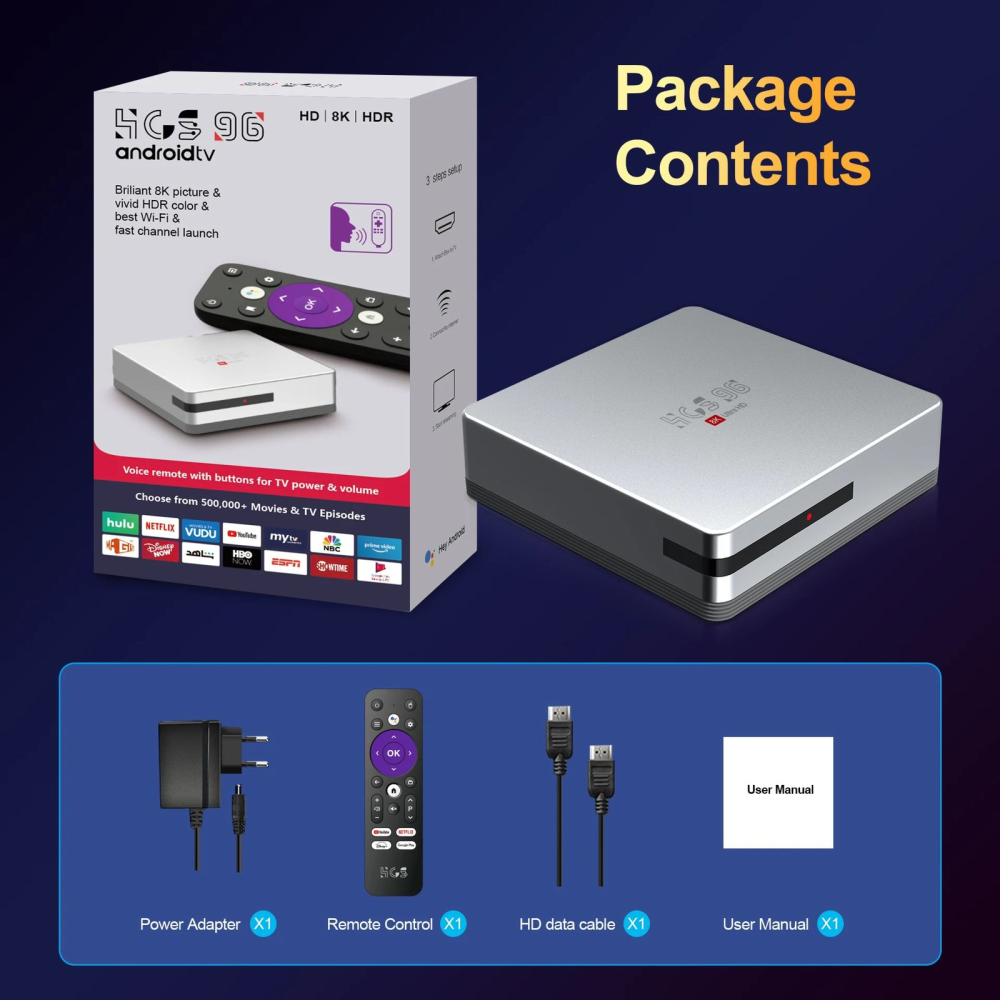 Tv Box Convertidor Android Tv 4k Android 13 Comando Por Voz