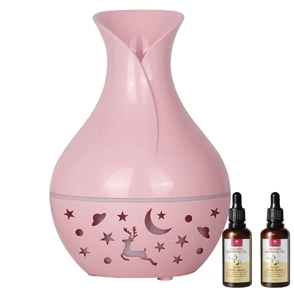 Difusor Humificador De Aromas Ultrasonico Jarron Brillante