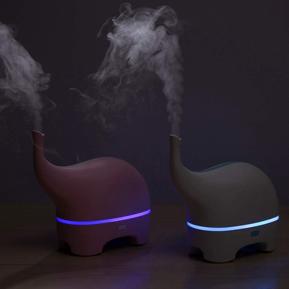 Difusor De Aromas Diseño Elefante 7 Luces 120ml Power Bank