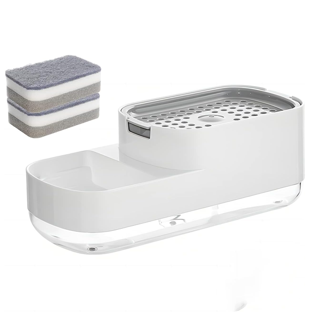 Dispensador De Jabon Liquido Lavaplatos Con Esponja 2 En 1