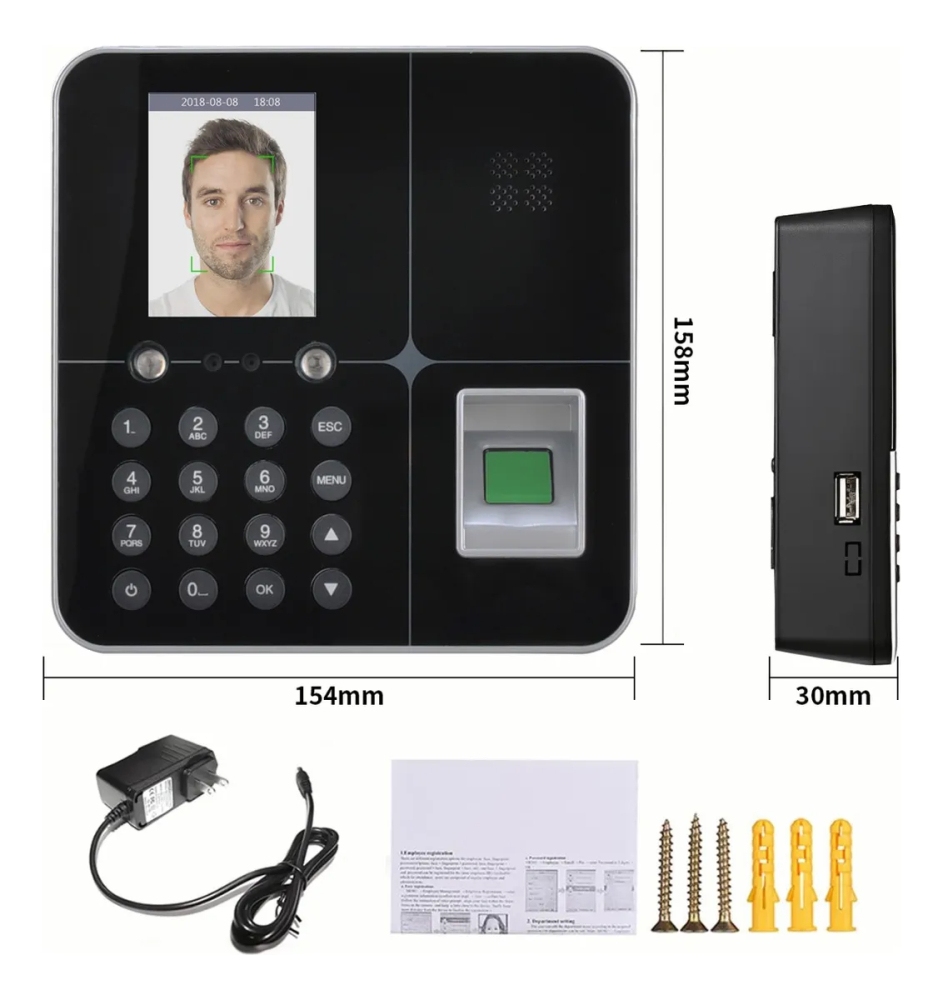 Control Asistencia Biometrico Huellas Reconocimiento Facial