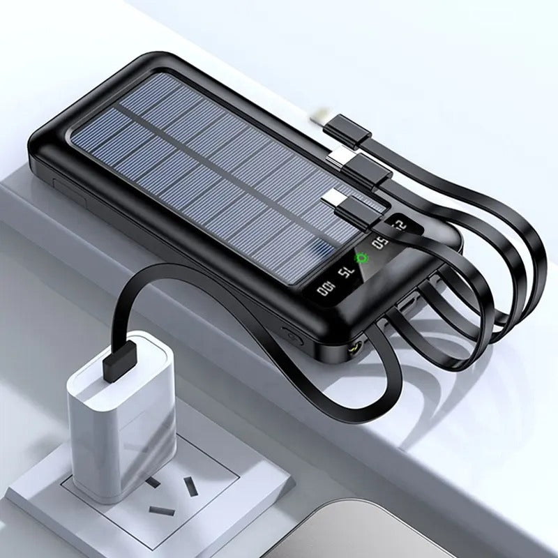 Cargador Power Bank Portatil 4 En 1 Carga Solar 20000 Mah