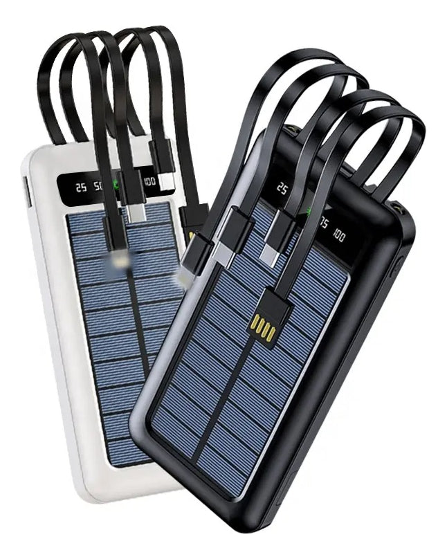 Cargador Power Bank Portatil 4 En 1 Carga Solar 20000 Mah