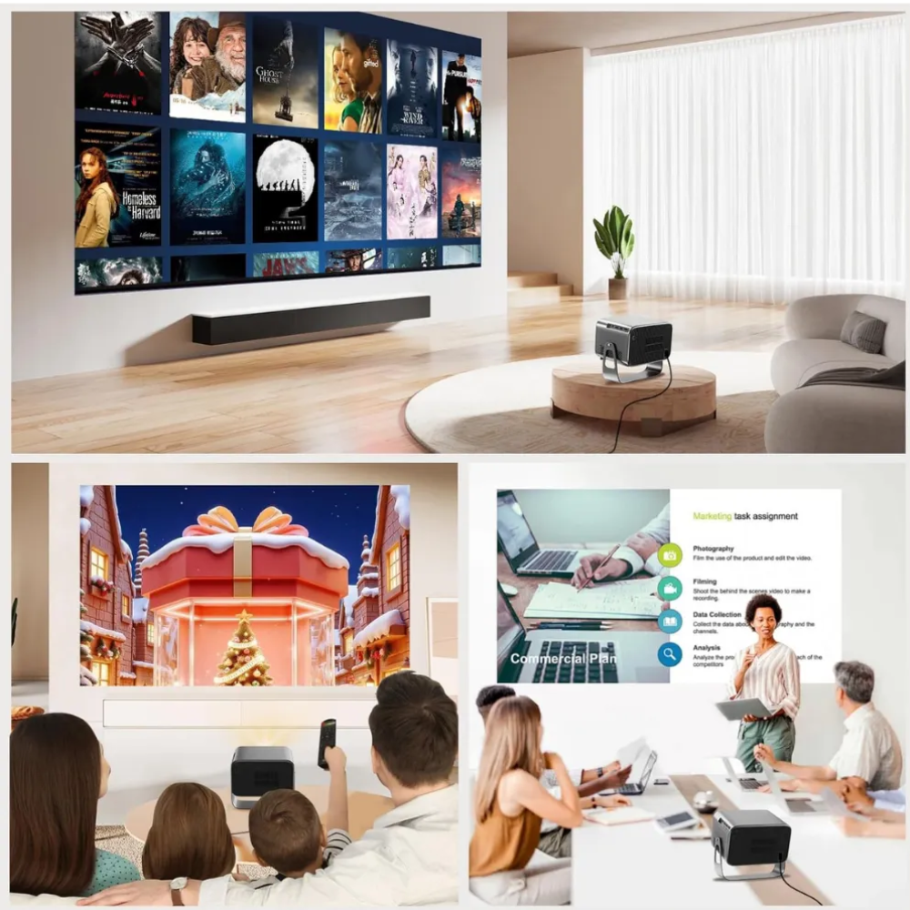Proyector Hippus M11 12000 Lúmenes 4K WiFi Bluetooth HDMI