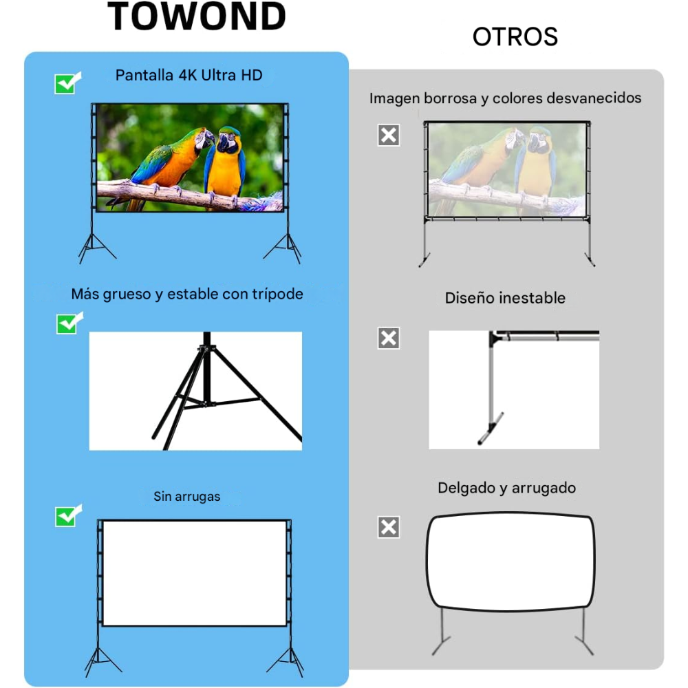 Telón Proyector 100 Pulgadas Con Trípode Y Maleta 16:9