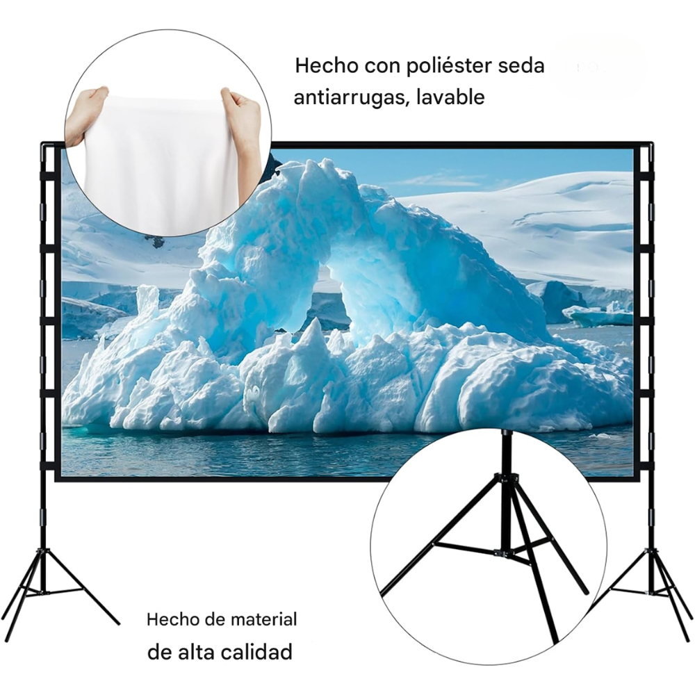 Telón Proyector 100 Pulgadas Con Trípode Y Maleta 16:9