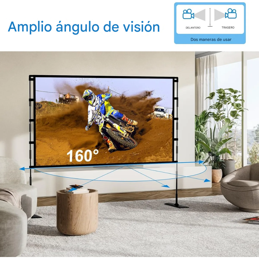 Telón Proyector 100 Pulgadas Con Trípode Y Maleta 16:9