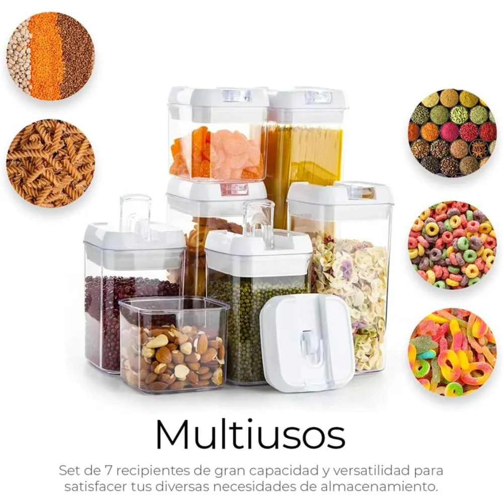 Organizador Frasco Hermetico Cocina Material Premium X7