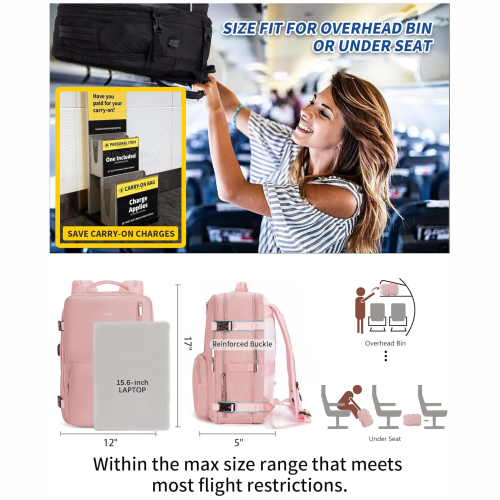 Maleta De Mano Amazon Para Cabina Viajera + Organizador 6pcs