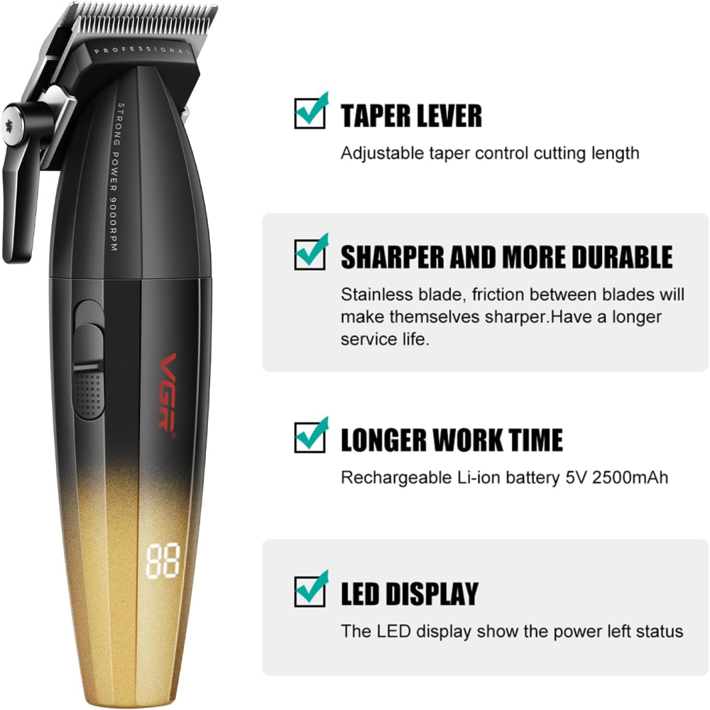 Maquina De Peluqueria Profesional Vgr V003 Premium 9000rpm