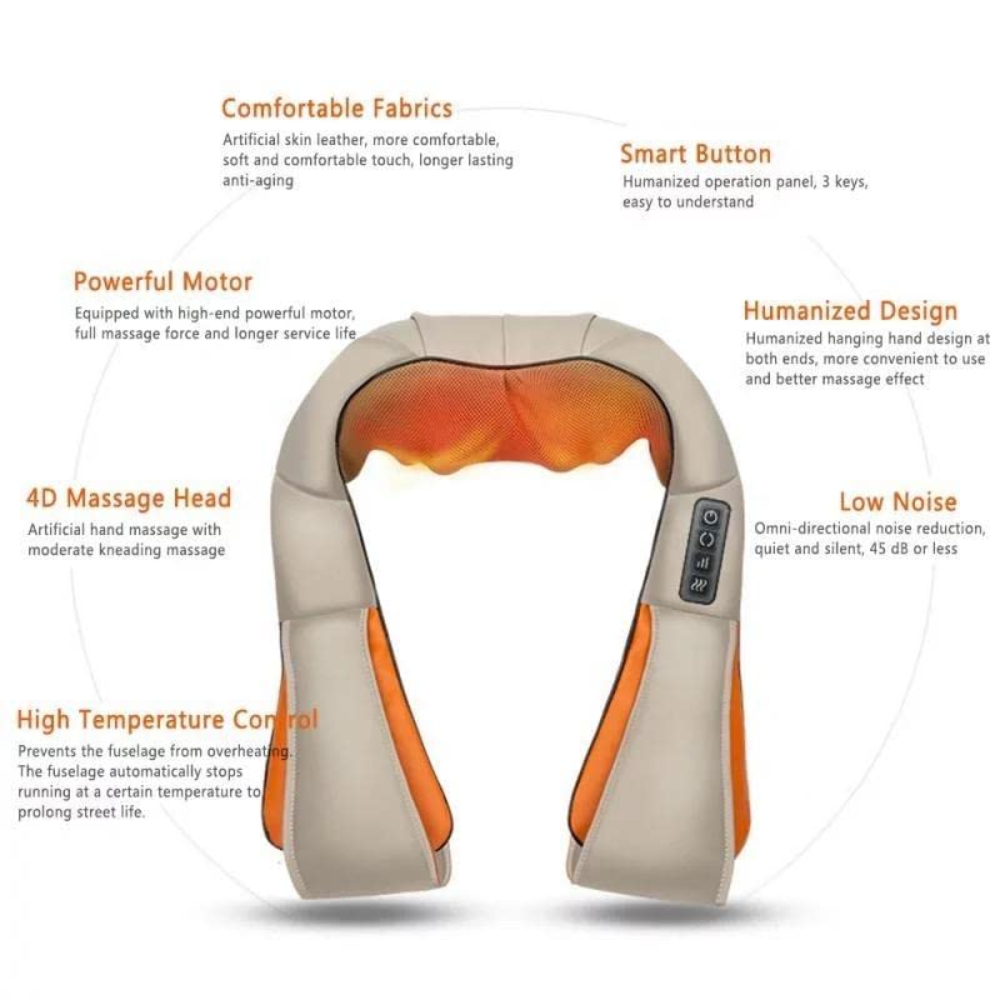 Masajeador Cervical Infrarrojo Para Cuello Espalda Brazos