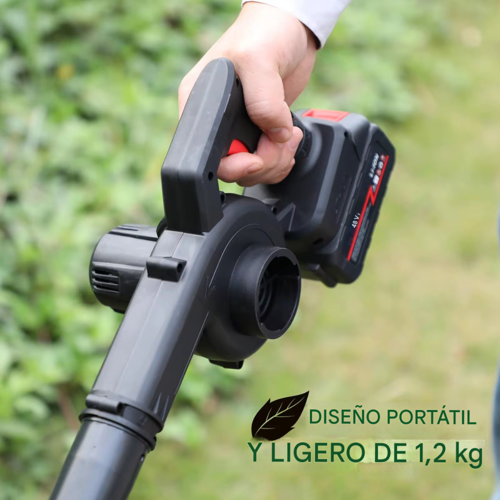 Sopladora Hojas Polvo Inalámbrico 56v 2 Baterías Litio 650w
