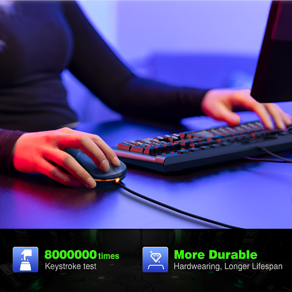 Combo Teclado Gaming Onikuma G21 Con Luces Led Original