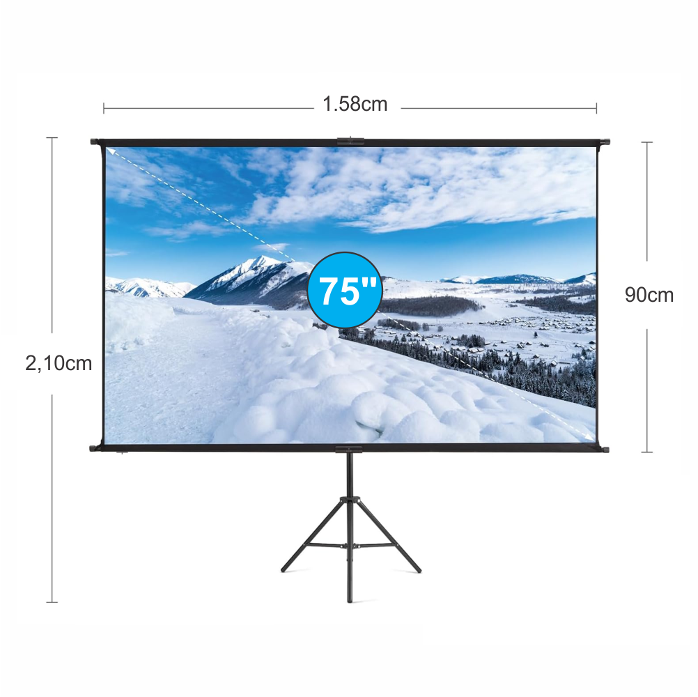 Telon 75 Pulgadas Para Proyector Video Beam Con Tripode 2mts