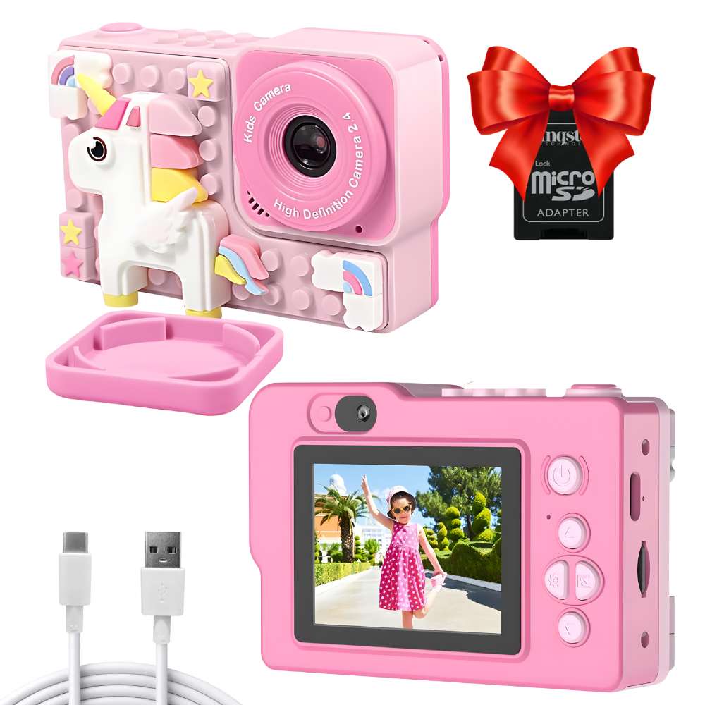 Camara Digital Niños Tipo Lego Figuras Armable 48px 1080p