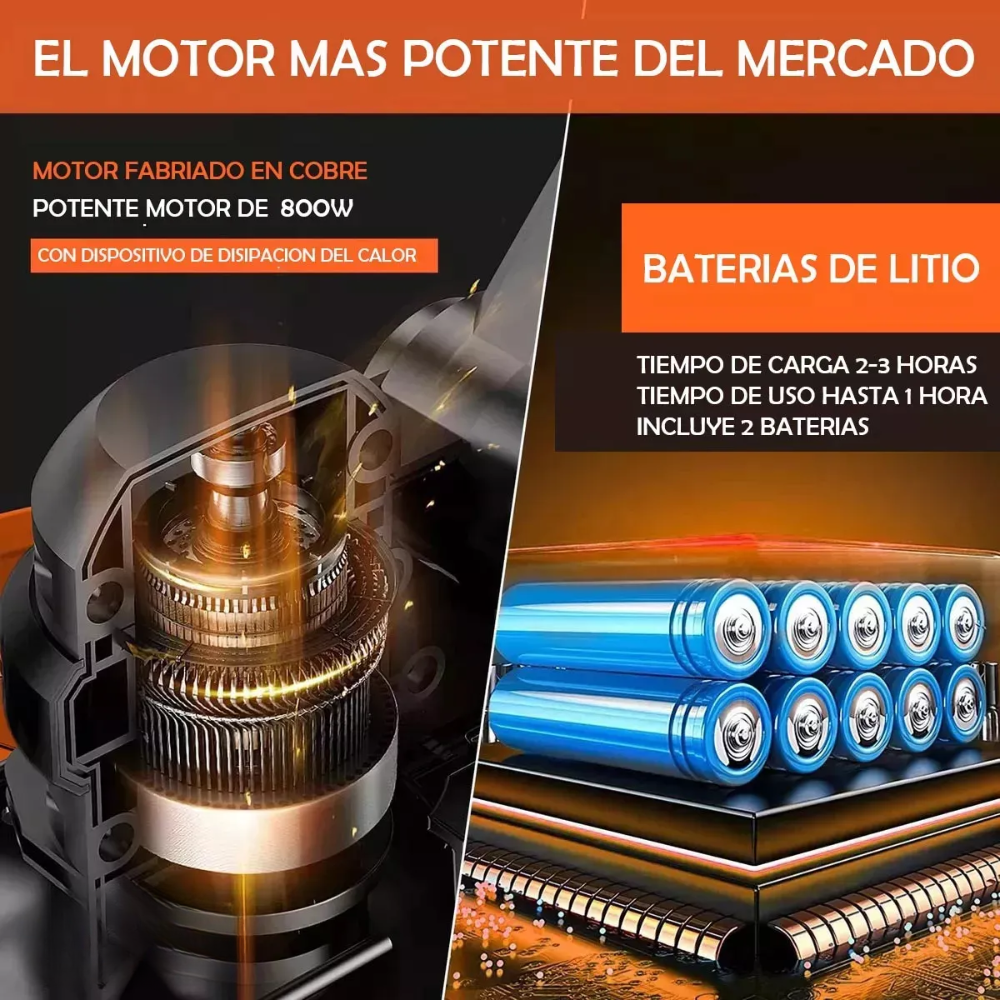 Guadaña Podadora Cortadora Césped Eléctrica 56v Bateria