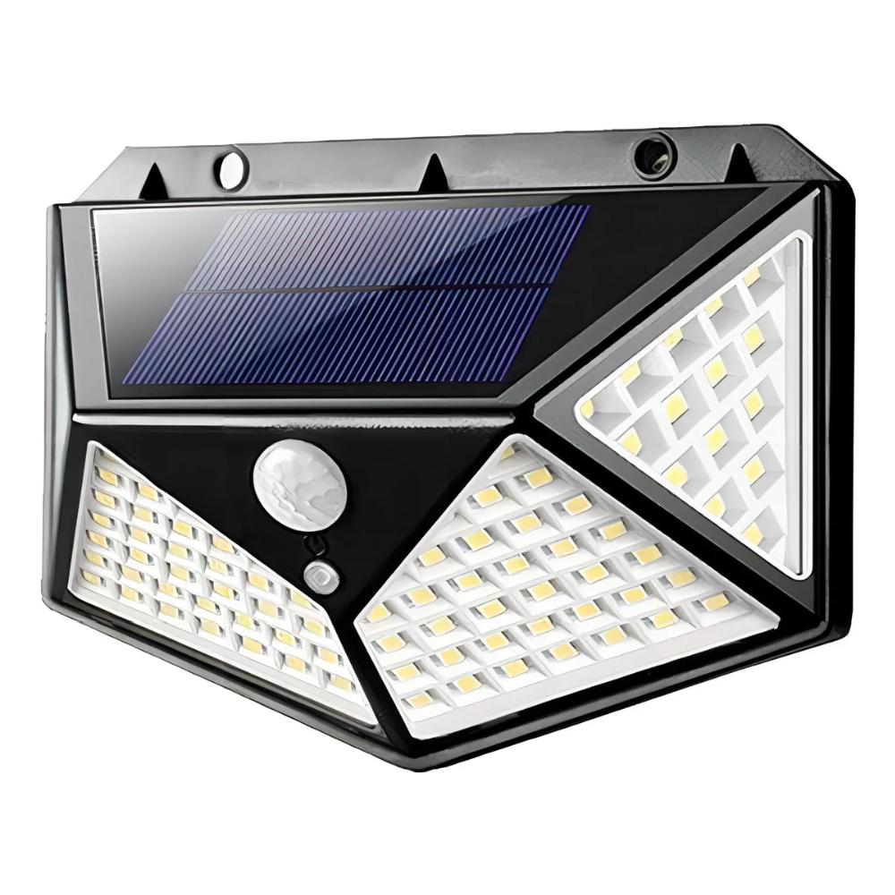 Lampara Reflector Solar 100 Led Sensor Movimiento Pack X4