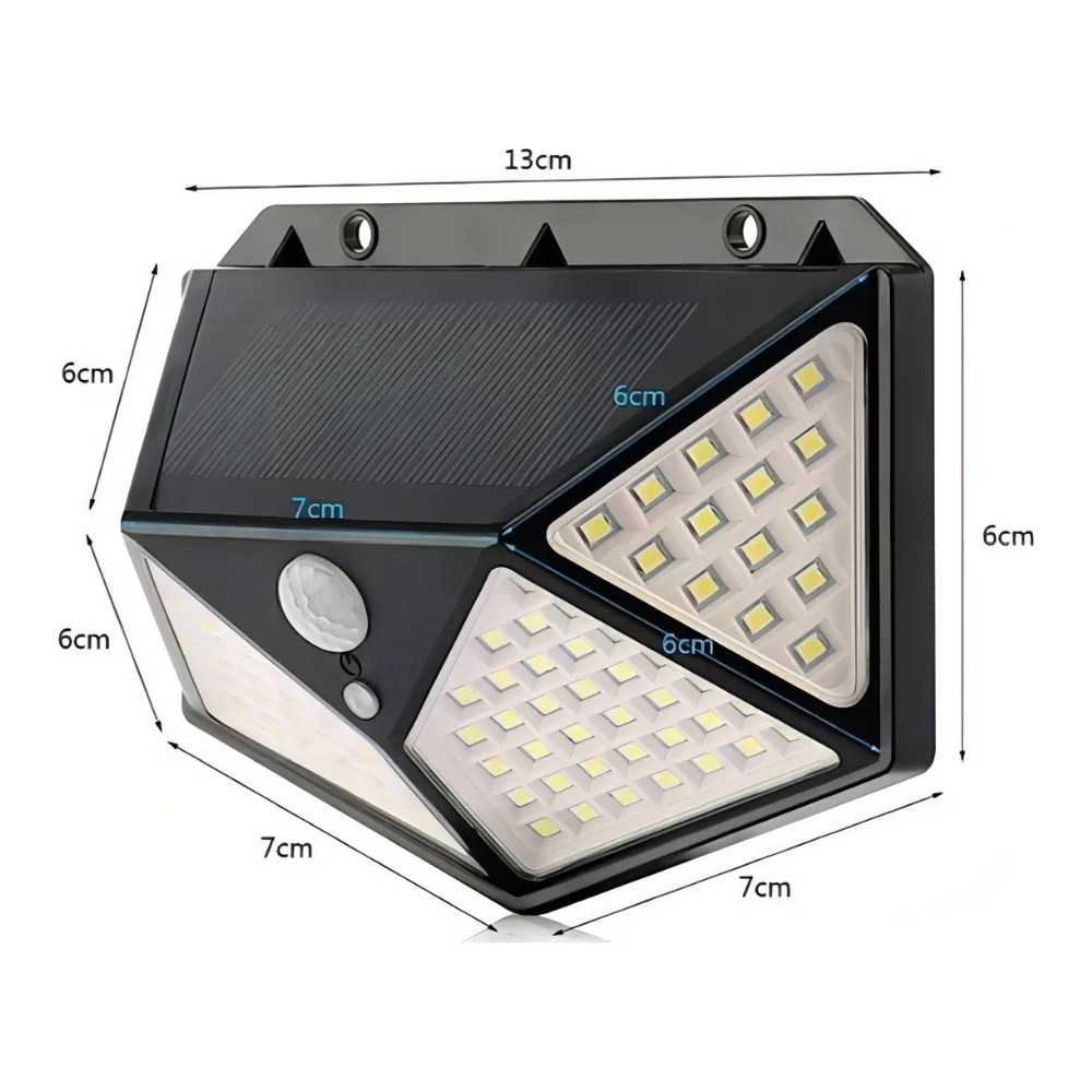 Lampara Reflector Solar 100 Led Sensor Movimiento Pack X4