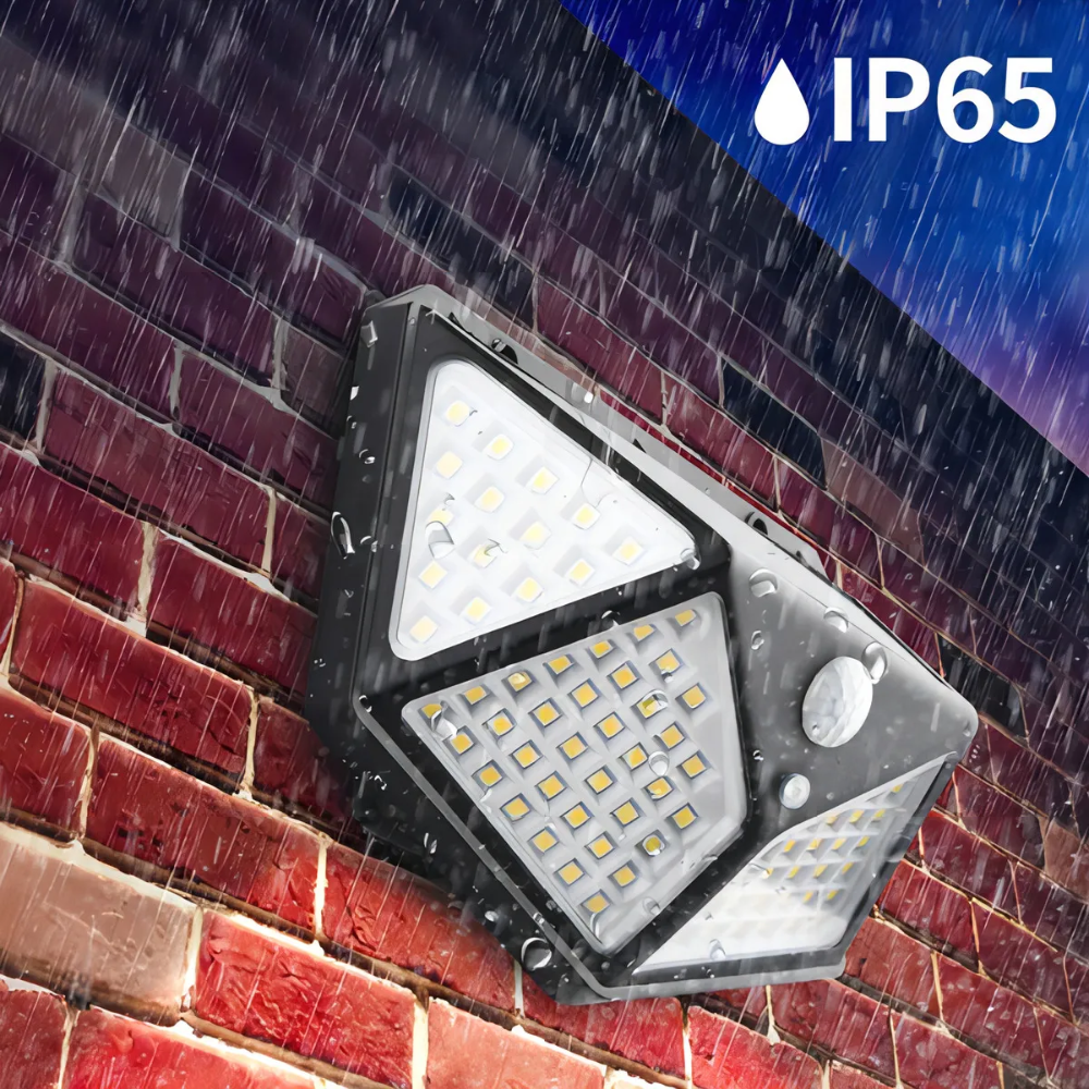Lampara Reflector Solar 100 Led Sensor Movimiento Pack X4