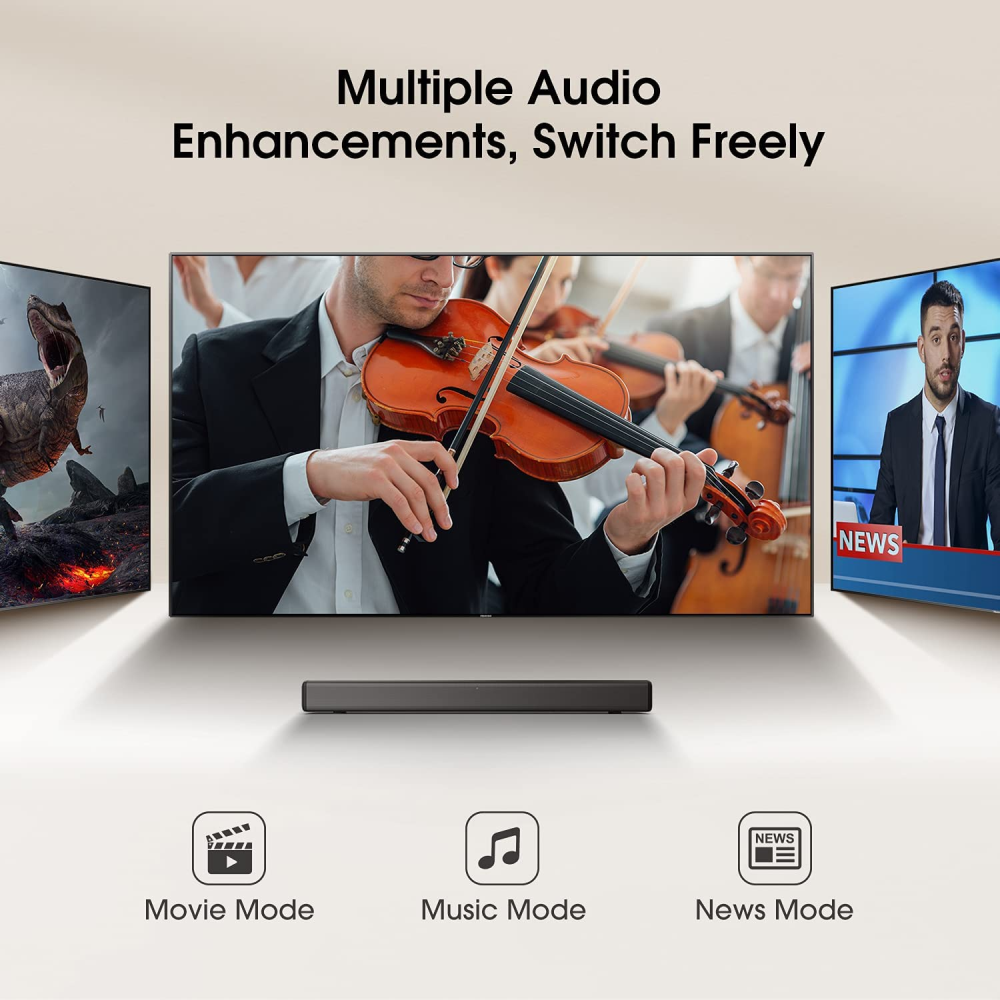 Barra De Sonido Aiwa 40 Watts Bluetooth Control Remoto Sbh1