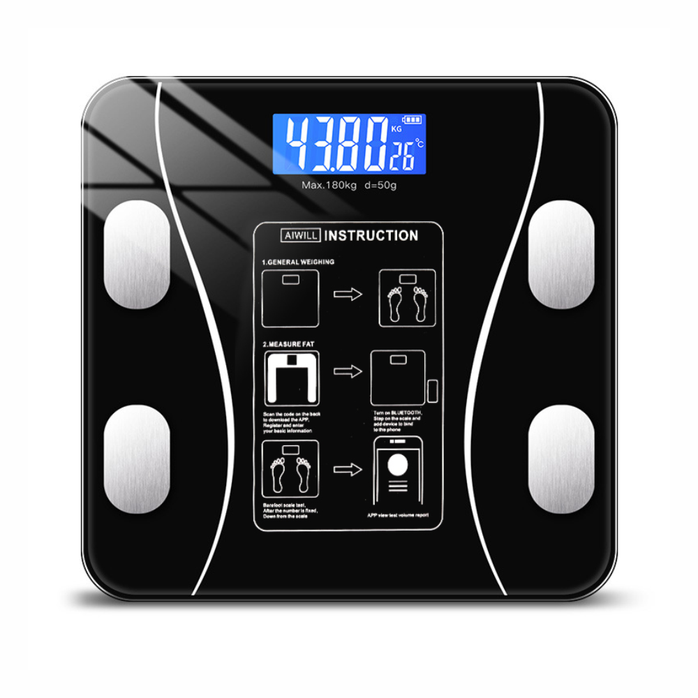 Bascula Inteligente Bluetooth Digital Vidrio Templado 12 Medidas