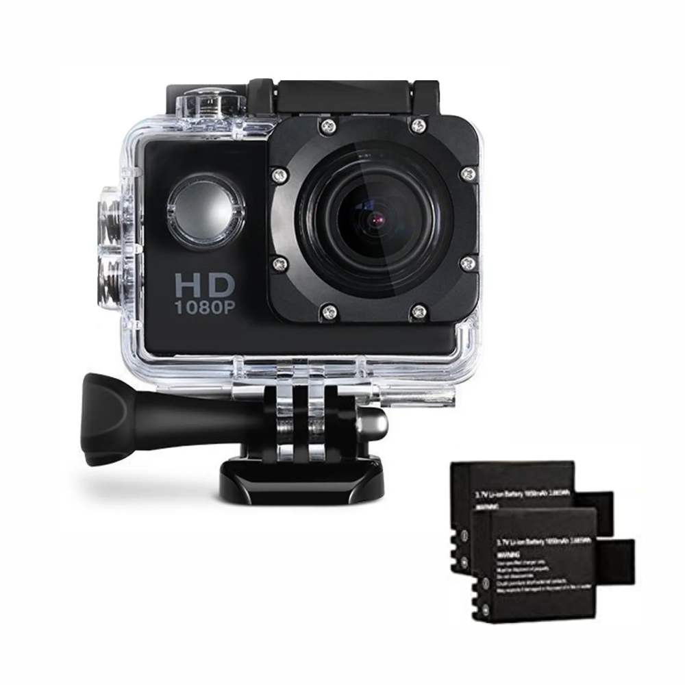 Camara Deportiva Sumergible + Accesorios 720P HD