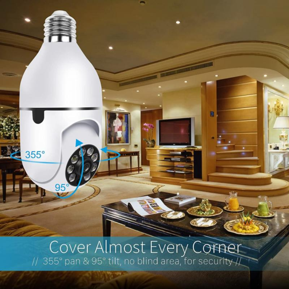 Camara Ip Tipo Bombillo 360º Robotica Wifi Vision Nocturna