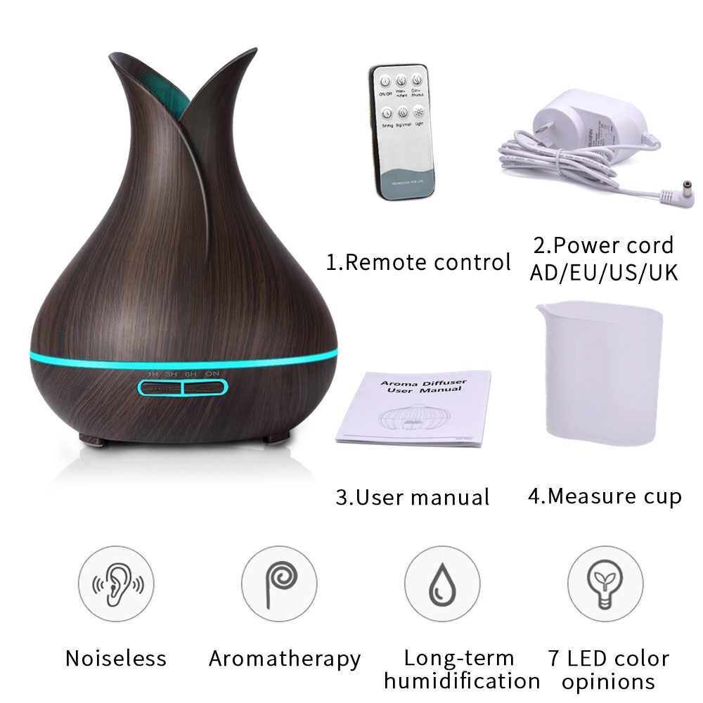 Difusor De Aromas Tipo Florero Led + Control + Esencia