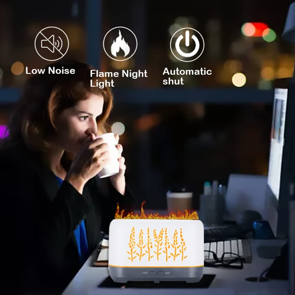 Difusor De Aromas Humificador Control Remoto Efecto Chimenea