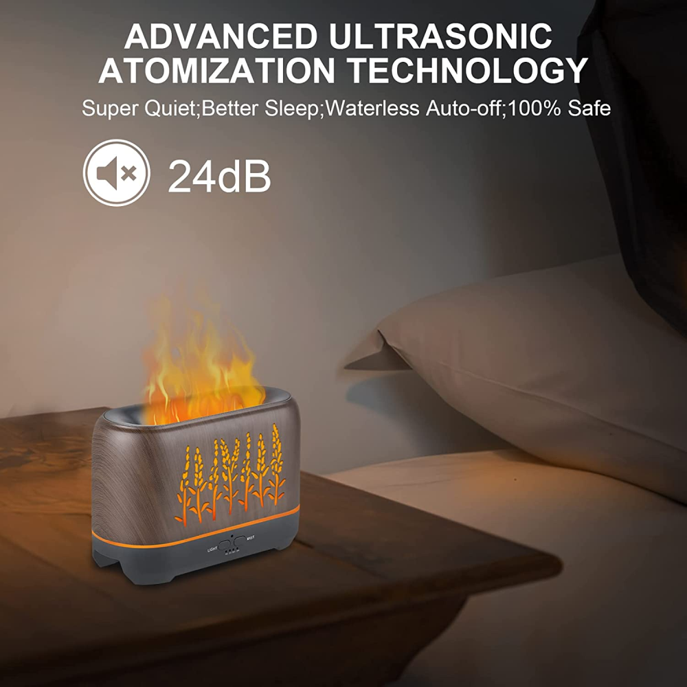 Difusor De Aromas Humificador Control Remoto Efecto Chimenea