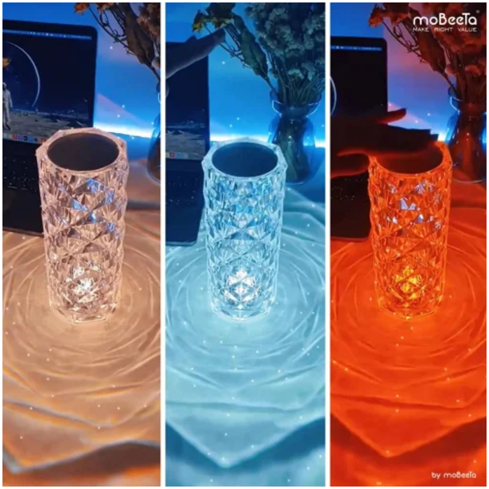 Lampara De Mesa Touch Tactil Control Remoto Rose Diamond
