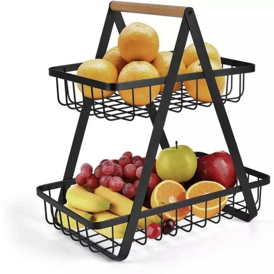Canasta Contenedor Para Frutas Y Verduras Metalico Moderno